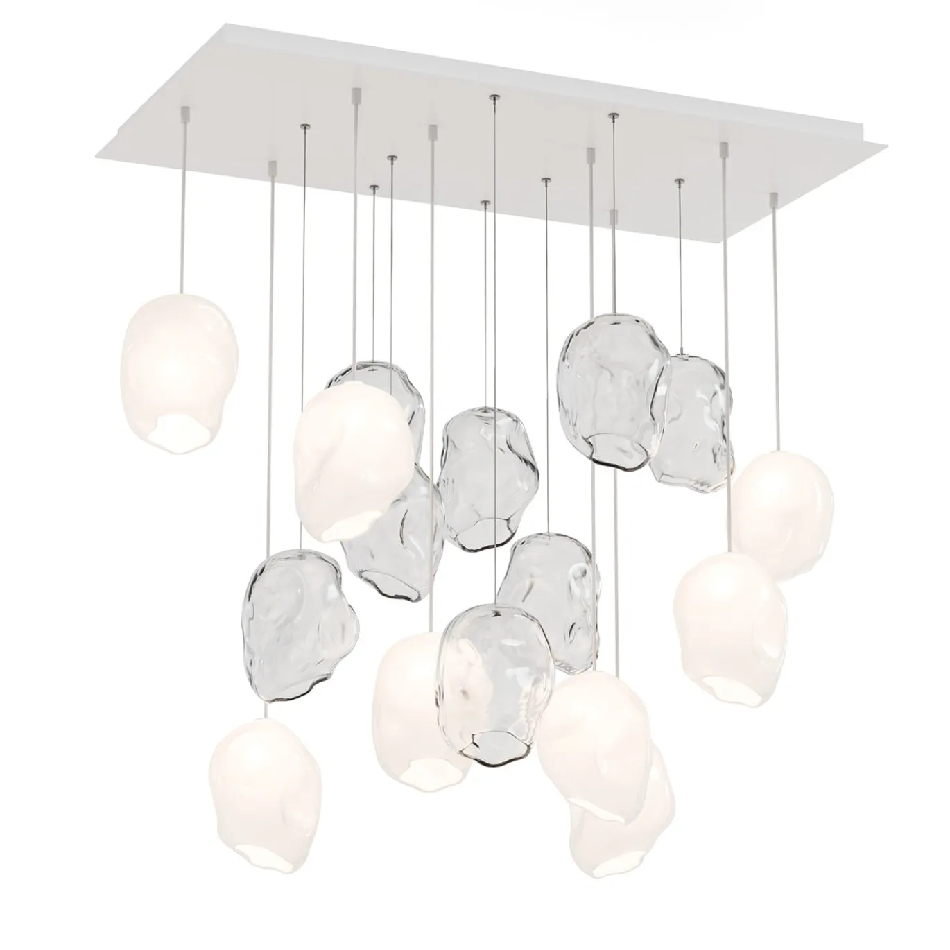 Lampadario Icerock in vetro