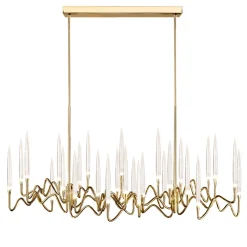 Lampadario IL PEZZO 3 Lungo a 30 LUCI ORO