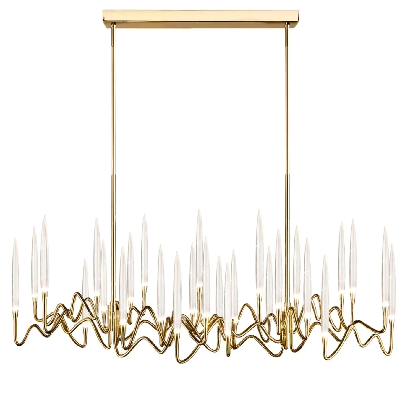Lampadario IL PEZZO 3 Lungo a 30 LUCI ORO