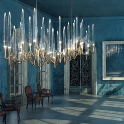 Lampadario IL PEZZO 3 Lungo a 30 LUCI ORO