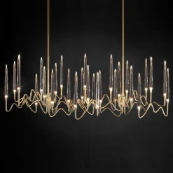 Lampadario IL PEZZO 3 Lungo a 30 LUCI ORO