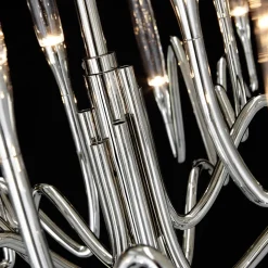 Lampadario Il Pezzo 3 Lungo a 42 Luci Nickel