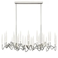 Lampadario Il Pezzo 3 Lungo a 30 Luci Nickel