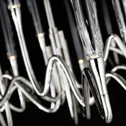 Lampadario Il Pezzo 3 Lungo a 30 Luci Nickel