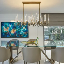 Lampadario Il Pezzo 3 Lungo a 30 Luci bronzo