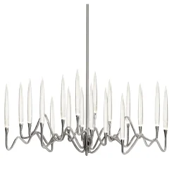 Lampadario Il Pezzo 3 Lungo a 18 luci nickel