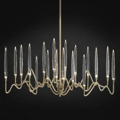 Lampadario Il Pezzo 3 Lungo a 18 Luci Oro