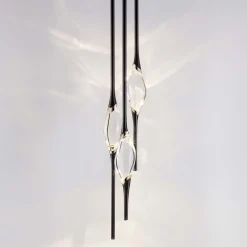 Lampadario Il Pezzo 12 Tondo Nero-Oro