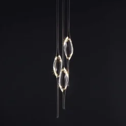 Lampadario Il Pezzo 12 Tondo Nero-Oro