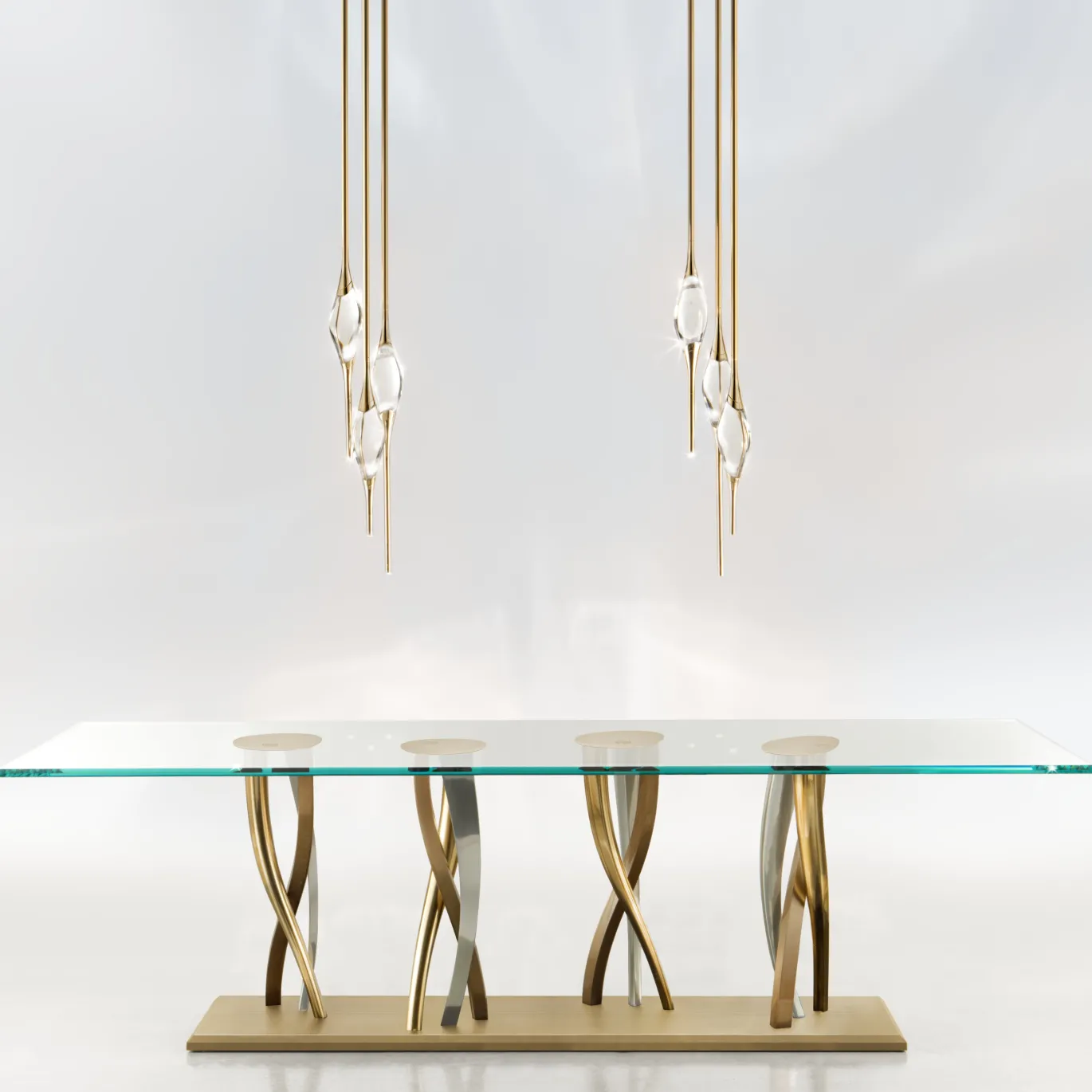 Lampadario Il Pezzo 12 Tondo Oro