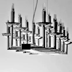Lampadario in nichel METROPOLITAN