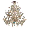 Lampadario in stile Rezzonico in oro e cristallo #5