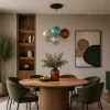 Lampadario in vetro Balloton multicolore a sette luci