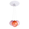 Lampadario in vetro Balloton rosa a tre luci