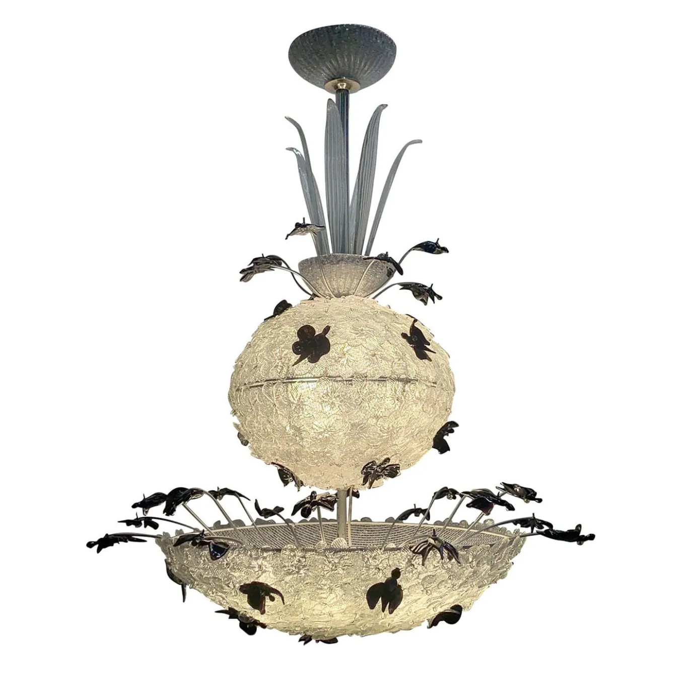 Lampadario in vetro di Murano Fiori