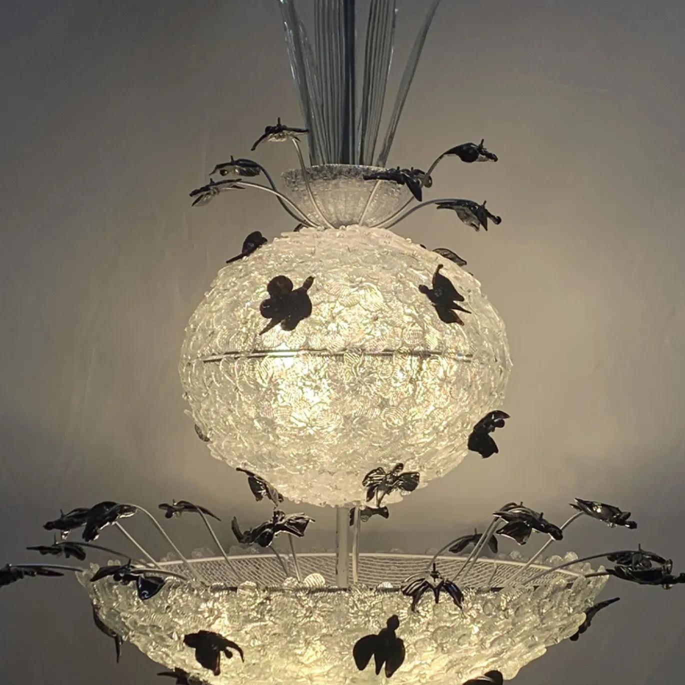 Lampadario in vetro di Murano Fiori