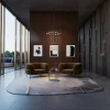 Lampadario in vetro fumé Fontaine di Giorgio Biscaro