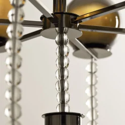 Lampadario in vetro fumé Fontaine di Giorgio Biscaro