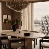 Lampadario in vetro geometrico fumé marrone