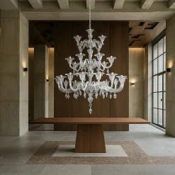 Lampadario in vetro grande Tosca
