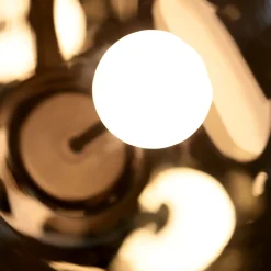 Lampadario in vetro grigio chiaro Jasmine a dieci luci
