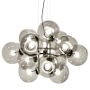 Lampadario in vetro grigio chiaro Jasmine a dodici luci