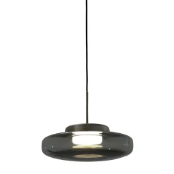 Lampadario in vetro grigio scuro singolo da lounge