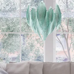 Lampadario in vetro Paradise Aquamarine