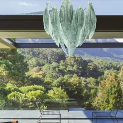 Lampadario in vetro Paradise Aquamarine