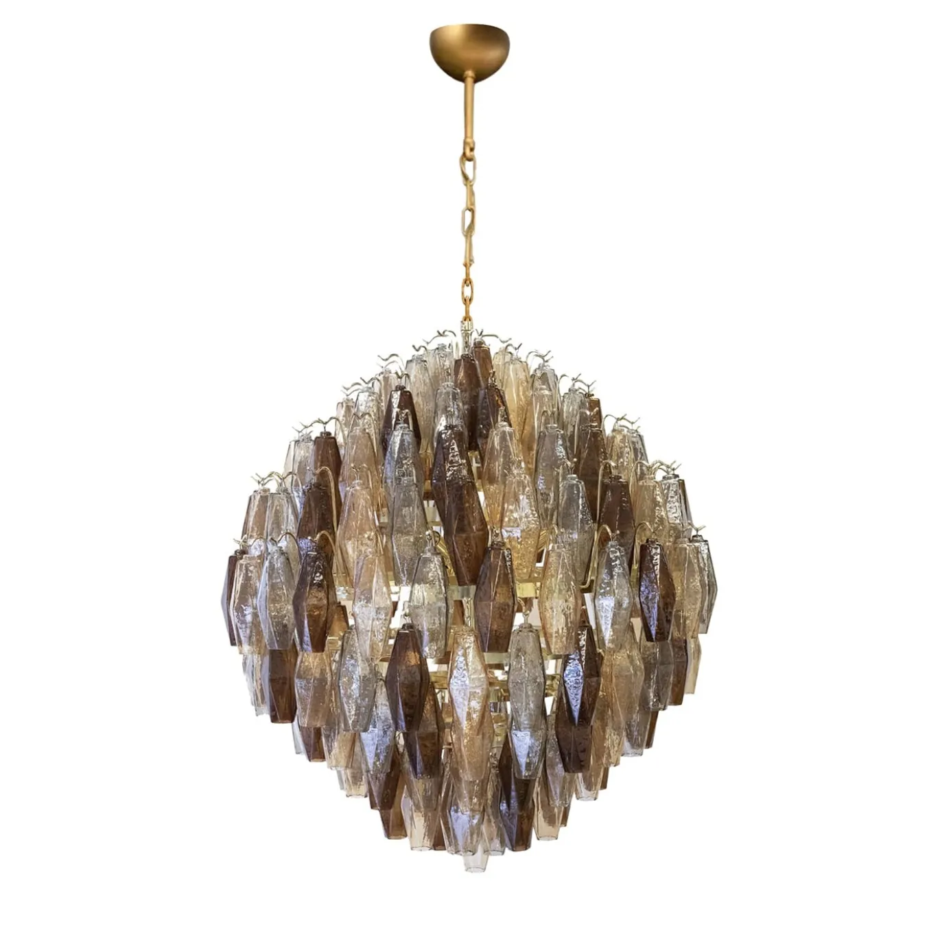 Lampadario in vetro Poliedri Sferico