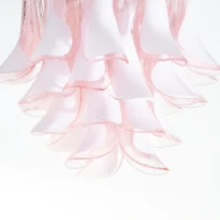 Lampadario in vetro rosa Artemide
