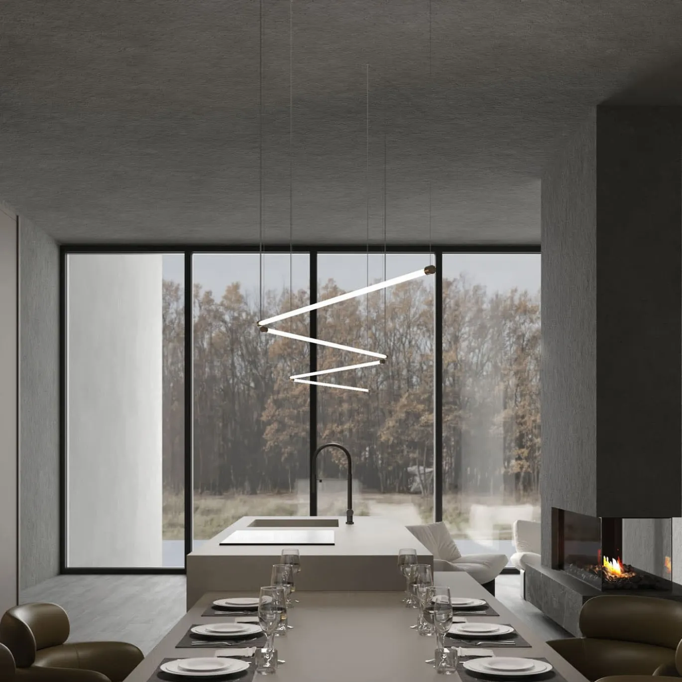 Lampadario in Vetro The Line 10