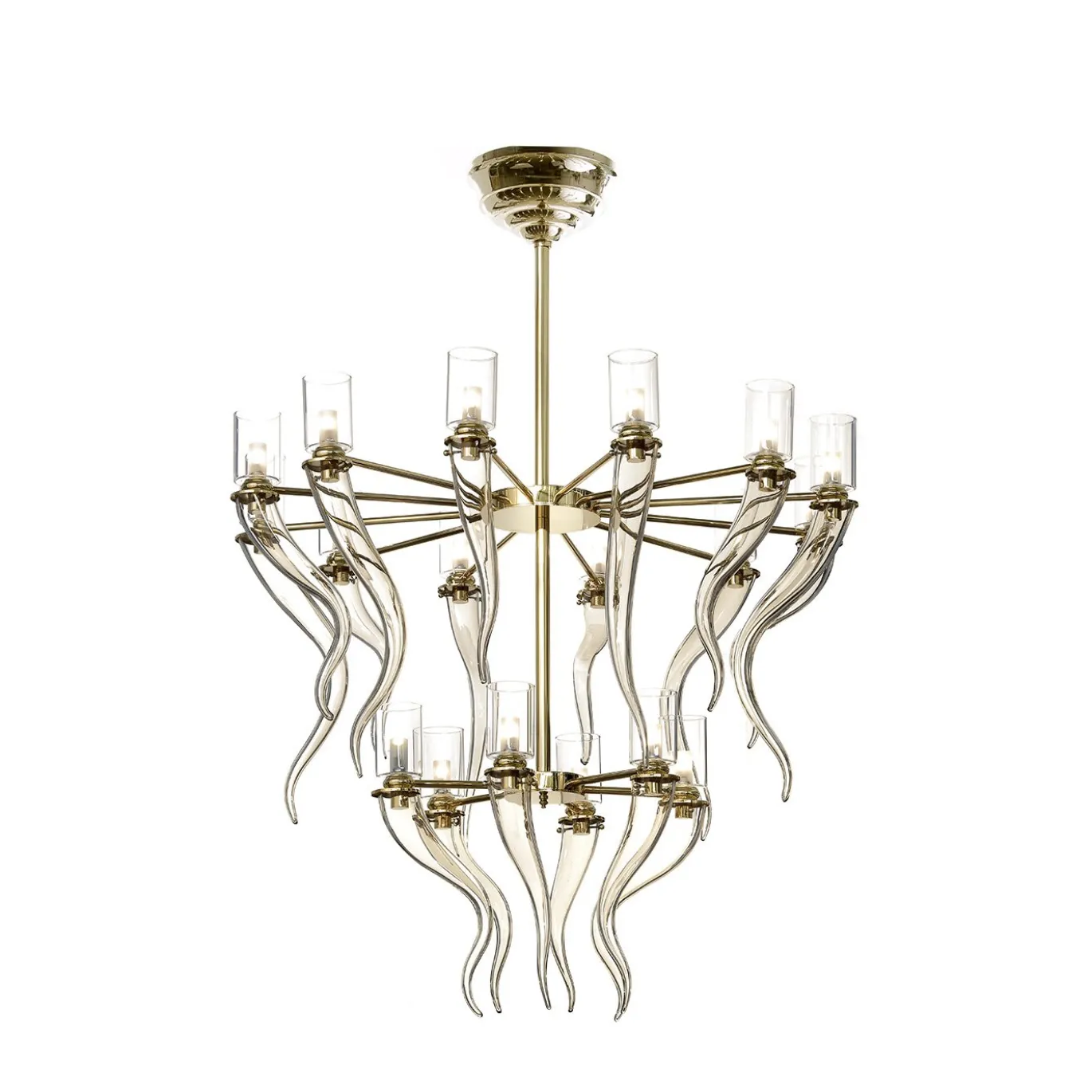 Lampadario in vetro veneziano Miele