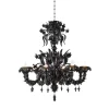 Lampadario in vetro veneziano nero Stile veneziano