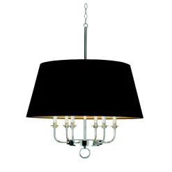 Lampadario Juliette 815 a 6 luci in cromo di Michele Bönan