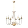 Lampadario Katerina a 8 Luci in Vetro Soffiato Fumé