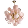 Lampadario Lady V 32 Luci in Vetro Rosa