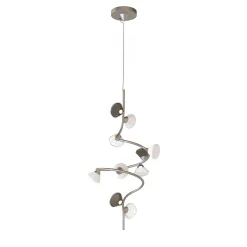 Lampadario Linfa Medio Finitura nichel opaco