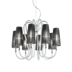 Lampadario Margot bianco a 8 luci
