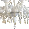 Lampadario Melanie Rezzonico in vetro bianco