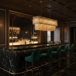Lampadario Melba Horizon in vetro marrone
