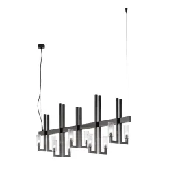 Lampadario Mirage in acciaio nero