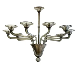Lampadario Moderno in Vetro Fumé