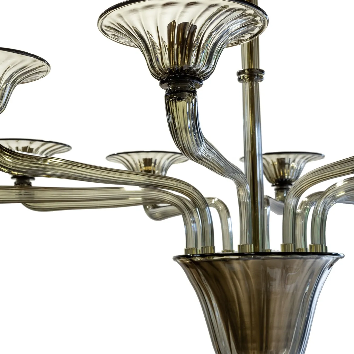 Lampadario Moderno in Vetro Fumé