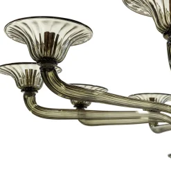 Lampadario Moderno in Vetro Fumé