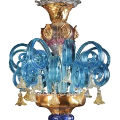 Lampadario multicolore in stile Rezzonico