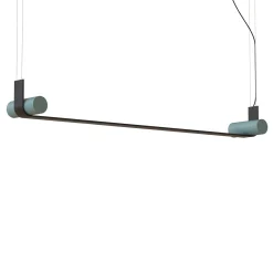Lampadario Nastro Nero e Azzurro