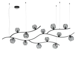 Lampadario Nature con vetri Fumé