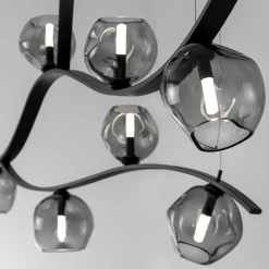 Lampadario Nature con vetri Fumé