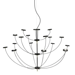 Lampadario Ocio in Acciaio Nero